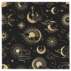 Asian Seamless Pattern With Clouds Moon Sun Stars Vector Collection Oriental Chinese Japanese Korean Wooden Puzzle Square by Grandong