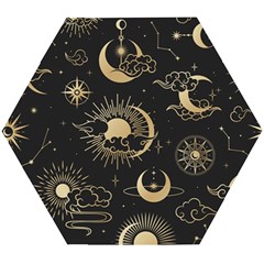 Asian Seamless Pattern With Clouds Moon Sun Stars Vector Collection Oriental Chinese Japanese Korean Wooden Puzzle Hexagon by Grandong