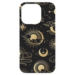 Asian Seamless Pattern With Clouds Moon Sun Stars Vector Collection Oriental Chinese Japanese Korean Iphone 14 Pro Black Uv Print Case