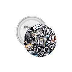 New York City Nyc Broadway Doodle Art 1 75  Buttons