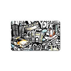 New York City Nyc Broadway Doodle Art Magnet (name Card)