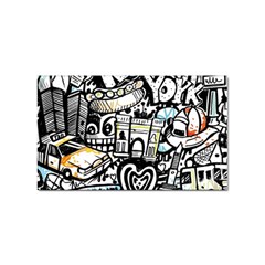 New York City Nyc Broadway Doodle Art Sticker Rectangular (100 Pack) by Grandong