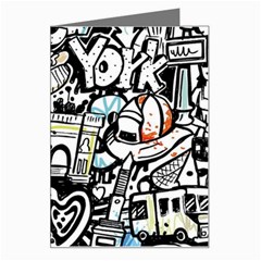 New York City Nyc Broadway Doodle Art Greeting Card