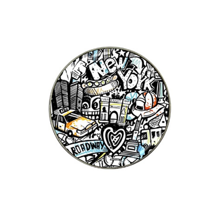 New York City Nyc Broadway Doodle Art Hat Clip Ball Marker