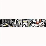 New York City Nyc Broadway Doodle Art Small Bar Mat 24 x4  Bar Mat