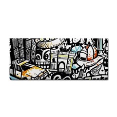 New York City Nyc Broadway Doodle Art Hand Towel