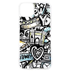 New York City Nyc Broadway Doodle Art Iphone 15 Pro Tpu Uv Print Case by Grandong