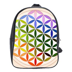 Mandala Rainbow Colorful School Bag (large)