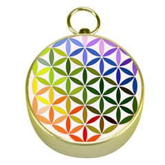 Mandala Rainbow Colorful Gold Compasses