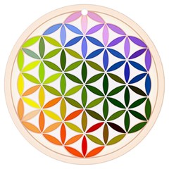 Mandala Rainbow Colorful Uv Print Acrylic Ornament Round by Grandong