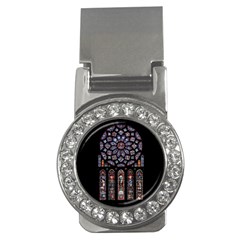 Chartres Cathedral Notre Dame De Paris Stained Glass Money Clips (cz) 