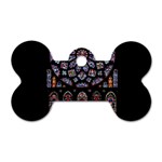 Chartres Cathedral Notre Dame De Paris Stained Glass Dog Tag Bone (Two Sides) Front