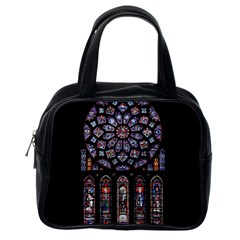 Chartres Cathedral Notre Dame De Paris Stained Glass Classic Handbag (one Side)