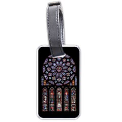 Chartres Cathedral Notre Dame De Paris Stained Glass Luggage Tag (one Side)