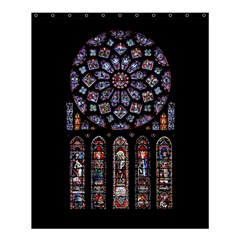 Chartres Cathedral Notre Dame De Paris Stained Glass Shower Curtain 60  X 72  (medium) 