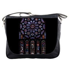 Chartres Cathedral Notre Dame De Paris Stained Glass Messenger Bag