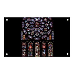 Chartres Cathedral Notre Dame De Paris Stained Glass Banner And Sign 5  X 3  by Grandong