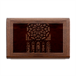 Chartres Cathedral Notre Dame De Paris Stained Glass Wood Oval USB Flash Drive Box