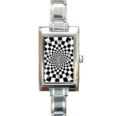 Geomtric Pattern Illusion Shapes Rectangle Italian Charm Watch