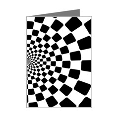 Geomtric Pattern Illusion Shapes Mini Greeting Card