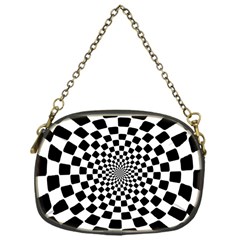 Geomtric Pattern Illusion Shapes Chain Purse (one Side)