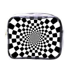 Geomtric Pattern Illusion Shapes Mini Toiletries Bag (one Side)