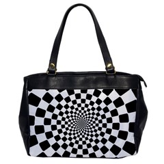 Geomtric Pattern Illusion Shapes Oversize Office Handbag