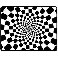 Geomtric Pattern Illusion Shapes Fleece Blanket (medium)