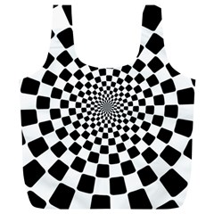 Geomtric Pattern Illusion Shapes Full Print Recycle Bag (xl)