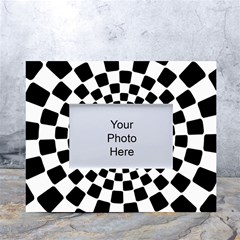 Geomtric Pattern Illusion Shapes White Tabletop Photo Frame 4 x6 