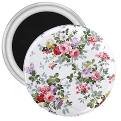 Floral Elements Peony Chinese Rose 3  Magnets