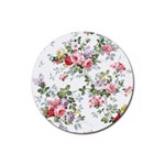 Floral Elements Peony Chinese Rose Rubber Coaster (Round) Front