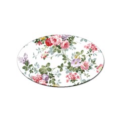 Floral Elements Peony Chinese Rose Sticker (oval)