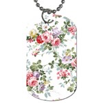 Floral Elements Peony Chinese Rose Dog Tag (One Side) Front