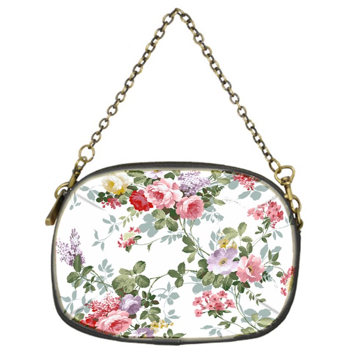 Floral Elements Peony Chinese Rose Chain Purse (One Side)