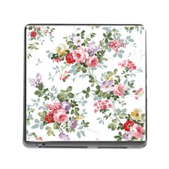 Floral Elements Peony Chinese Rose Memory Card Reader (square 5 Slot)