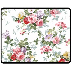 Floral Elements Peony Chinese Rose Fleece Blanket (medium)