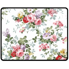 Floral Elements Peony Chinese Rose Two Sides Fleece Blanket (medium)