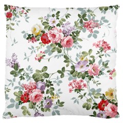 Floral Elements Peony Chinese Rose Standard Premium Plush Fleece Cushion Case (two Sides)