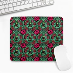 Retro 1880s Flowers Pattern 3 Large Mousepad