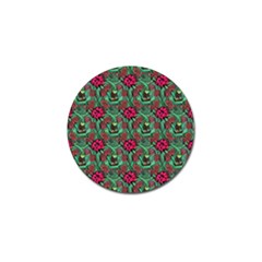 Retro 1880s Flowers Pattern 3 Golf Ball Marker (10 Pack)