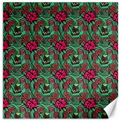 Retro 1880s Flowers Pattern 3 Canvas 12  X 12 