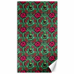 Retro 1880s Flowers Pattern 3 Canvas 40  X 72  by violetheavensky