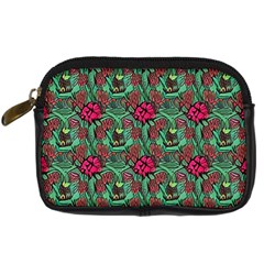 Retro 1880s Flowers Pattern 3 Digital Camera Leather Case