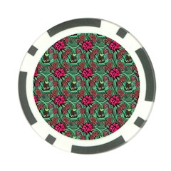 Retro 1880s Flowers Pattern 3 Poker Chip Card Guard (10 Pack)