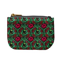 Retro 1880s Flowers Pattern 3 Mini Coin Purse