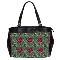 Retro 1880s Flowers Pattern 3 Oversize Office Handbag (2 Sides) by violetheavensky