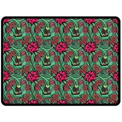 Retro 1880s Flowers Pattern 3 Two Sides Fleece Blanket (large)