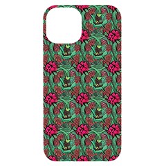 Retro 1880s Flowers Pattern 3 Iphone 14 Black Uv Print Case