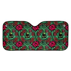 Retro 1880s Flowers Pattern 3 Car Windshield Sunshade